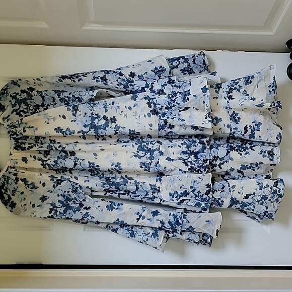 Anthropologie Maeve Long-Sleeve V-Neck Mini Swing Dress - Picture 8 of 11